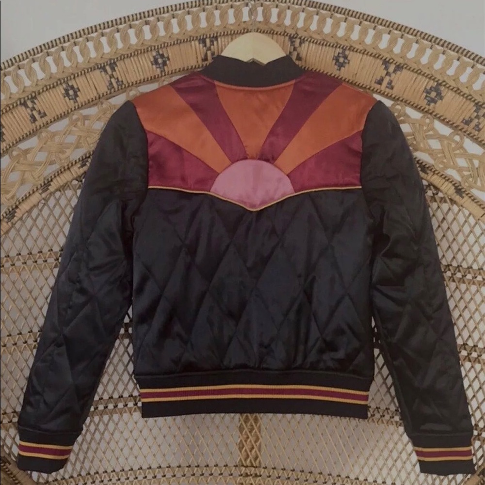 Classic Rock Couture Quilted Bomber Jacket.